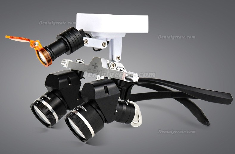 WJ YWJ-MG11U 3.0X-5.0X Dental Flip-up Ergonomic Lupenbrille (Aluminiumrahmen, Einstellbare Vergr&ouml;&szlig;erung) mit Lupenbrille Licht Zahnarzt